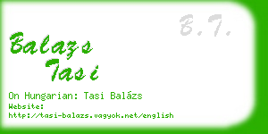 balazs tasi business card