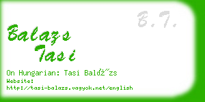 balazs tasi business card